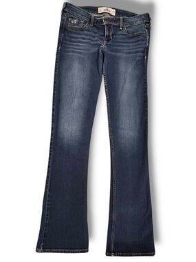 Hollister Low-Rise Boot Jeans Size 5 Med Wash Bootcut Denim Grunge Preppy Y2K C7